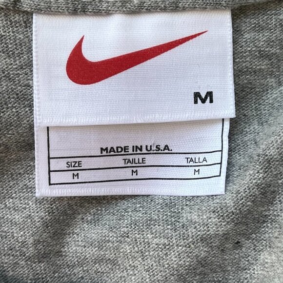VTG Nike T-Shirt Gold Swoosh "Just Do It" Logo Gray Unisex USA Y2K - Picture 5 of 6